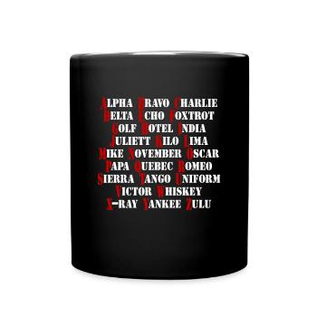 NATO Aviation Aviation Alphabet - Mug uni - noir - Devant