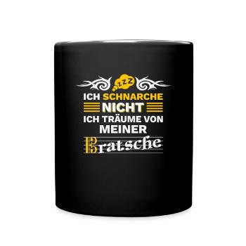 Bratsche Viola Violist Spruch Design für Musiker - Tasse einfarbig - Schwarz - Vorne