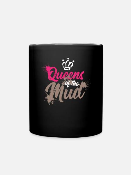 Mud Run Shirts für Frauen | Schlamm Mädchen laufen Hemden - Tasse einfarbig - Schwarz