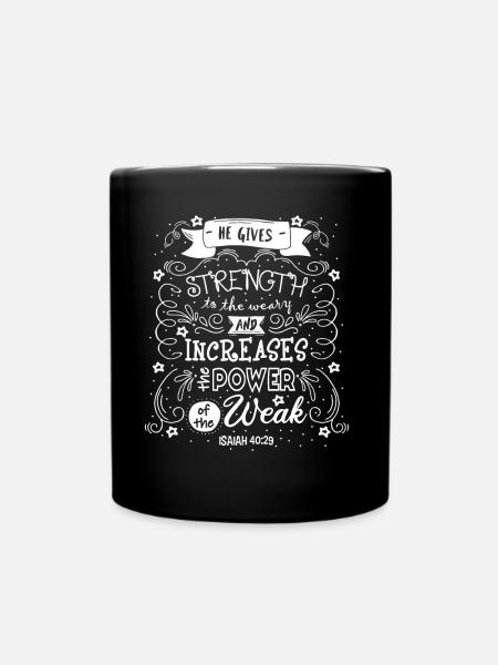 Christian clothing & Christian faith - Full Colour Mug - black