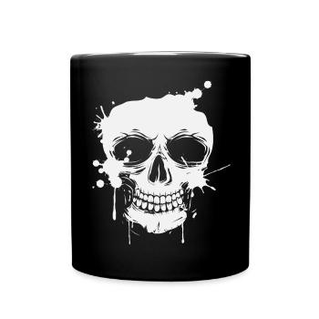 Crâne crâne graffiti - Mug uni - noir - Devant
