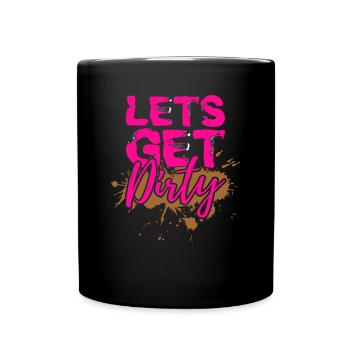 Mud Run Shirts for Women Pink | Girls Pink Mud Run - Full Colour Mug - black - Front