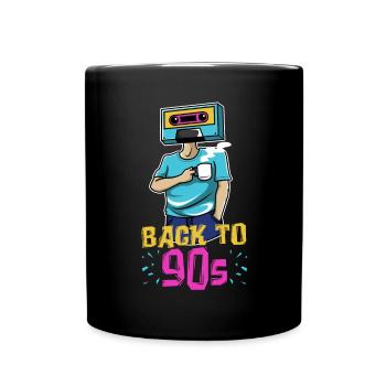 Retro cassette homme - Back in the 90s - Mug uni - noir - Devant