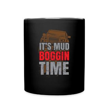 Lustiges Schlamm Bogging T-Shirt 4x4 Offroad Herren Geschenk - Tasse einfarbig - Schwarz - Vorne