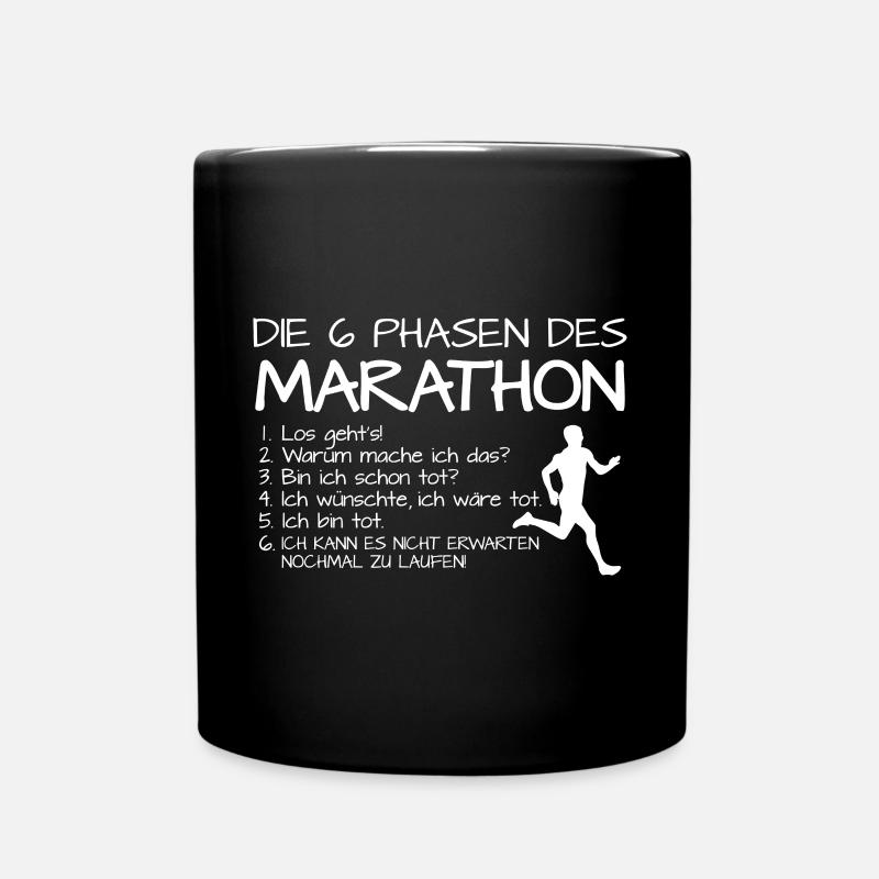 DIE 6 PHASEN DES MARATHON - Tasse einfarbig - Schwarz