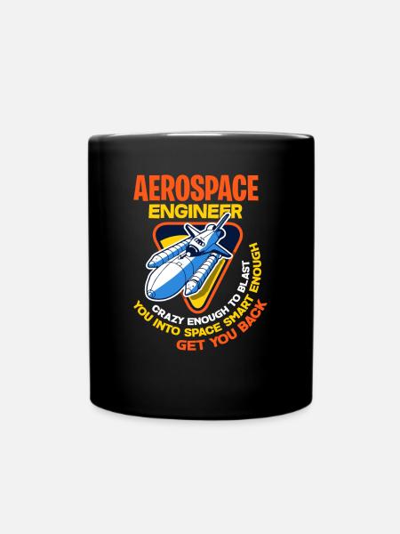 Ingenieur Raumfahrt - Tasse einfarbig - Schwarz