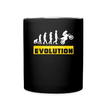 Riding Mototcycle Evolution - Tasse einfarbig - Schwarz - Vorne