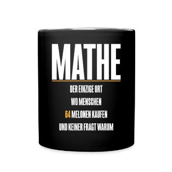 MATHE - Tasse einfarbig - Schwarz - Vorne