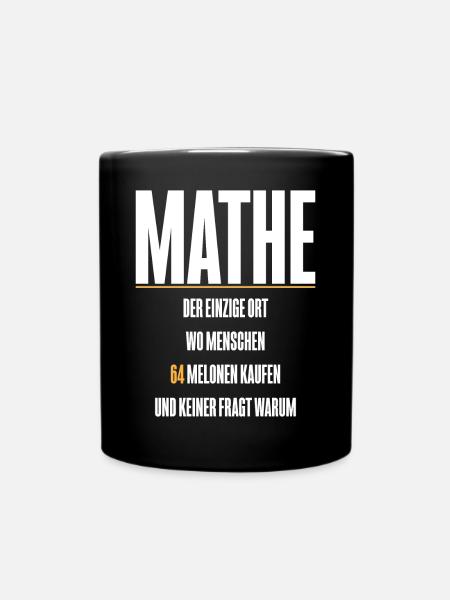 MATHE - Tasse einfarbig - Schwarz