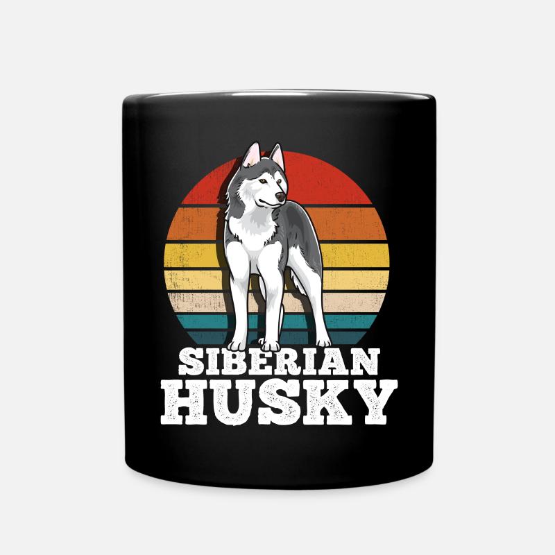 Husky - Tasse einfarbig - Schwarz