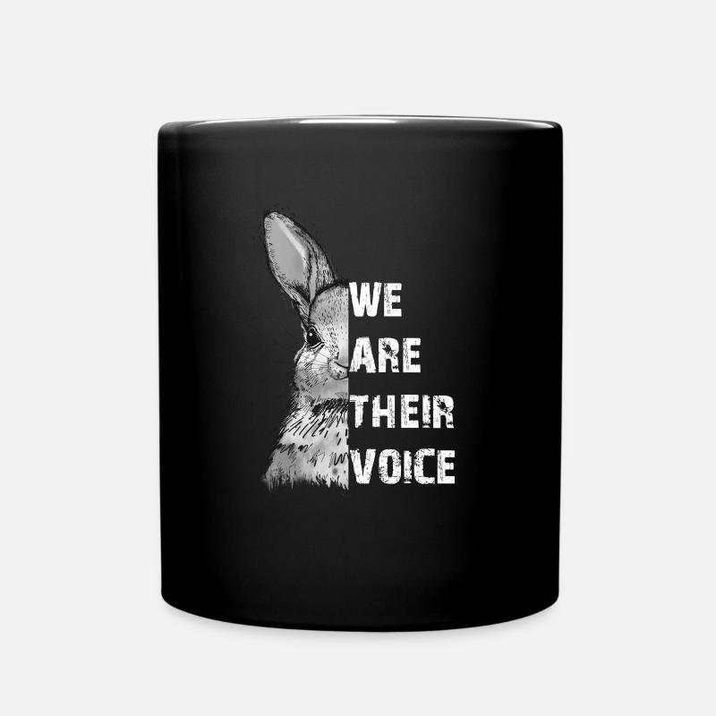 Hasen We are their Voice Kaninchen Tierschutz - Tasse einfarbig - Schwarz