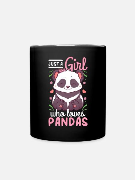 Panda - Tasse einfarbig - Schwarz