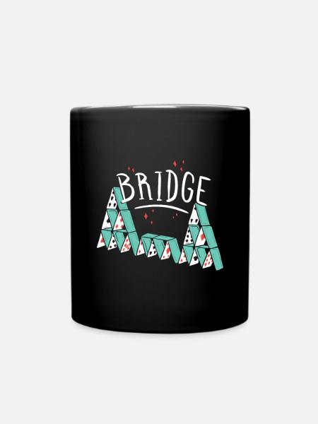 Jeu de cartes Bridge - Mug uni - noir