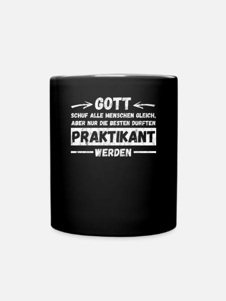 Praktikant Geschenk T-Shirt zum Praktikum - Tasse einfarbig - Schwarz