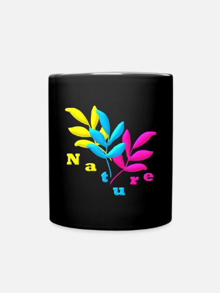 Nature - Tasse einfarbig - Schwarz