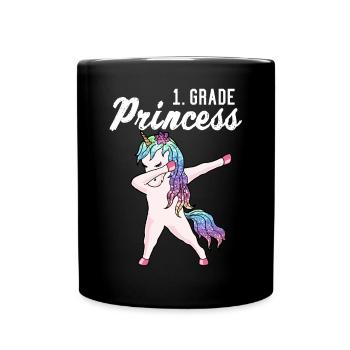 1 Klasse Einhorn Einschulung Geschenk Mädchen - Tasse einfarbig - Schwarz - Vorne