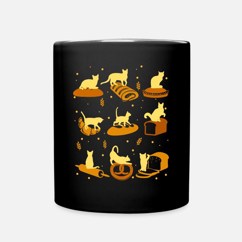Bäcker-Brotgebäck Lustiges Katzenliebhaber-Geschen - Tasse einfarbig - Schwarz