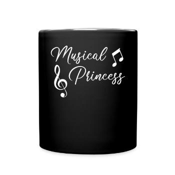 Princesse musicale chantant danse cadeau théâtre musical - Mug uni - noir - Devant