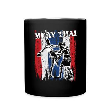 Arts Martiaux Graffiti Design Muay Thai Thaïlande - Mug uni - noir - Devant