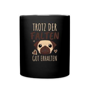 Mops Motiv für Oma - Mops-Besitzer - Tasse einfarbig - Schwarz - Vorne