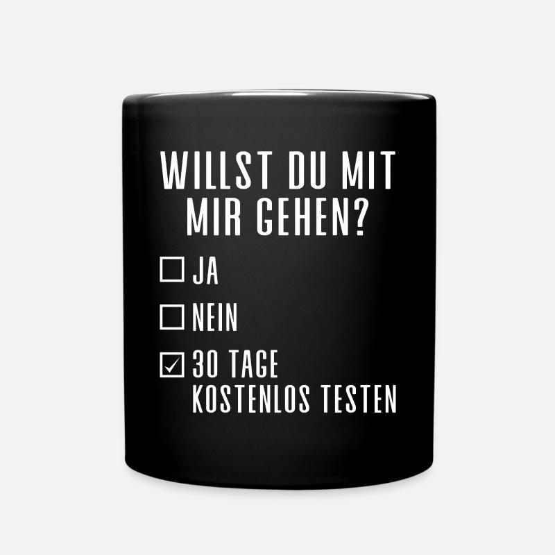 WILLST DU MIT MIR GEHEN? - Tasse einfarbig - Schwarz