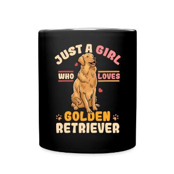 Golden Retriever - Tasse einfarbig - Schwarz - Vorne