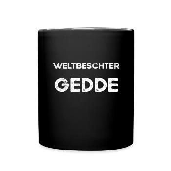 Gedde Patenonkel Taufpate Schwäbisch - Tasse einfarbig - Schwarz - Vorne