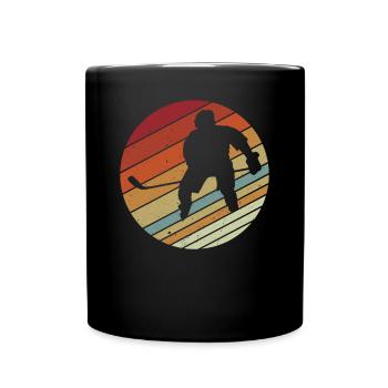 Retro Vinatge Style Sports Mad Ice Hockey - Full Colour Mug - black - Front