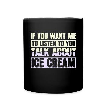 la glace - Mug uni - noir - Devant