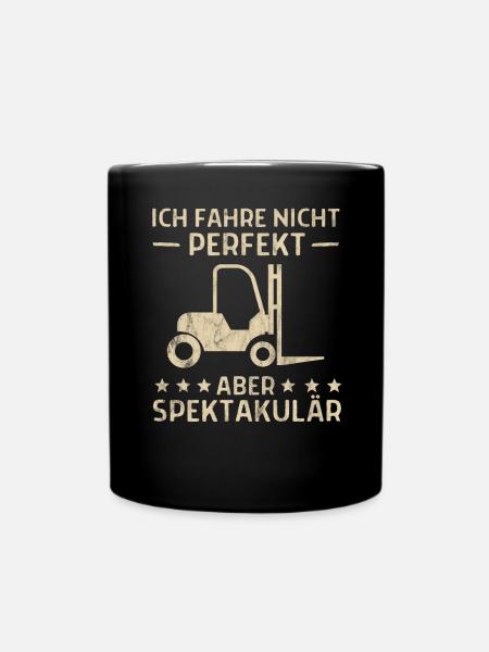 Gabelstapler - Gabelstapler-Fahrer - Geschenk - Tasse einfarbig - Schwarz