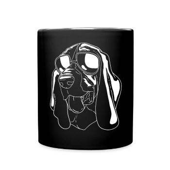 Basset Hound - Full Colour Mug - black - Front