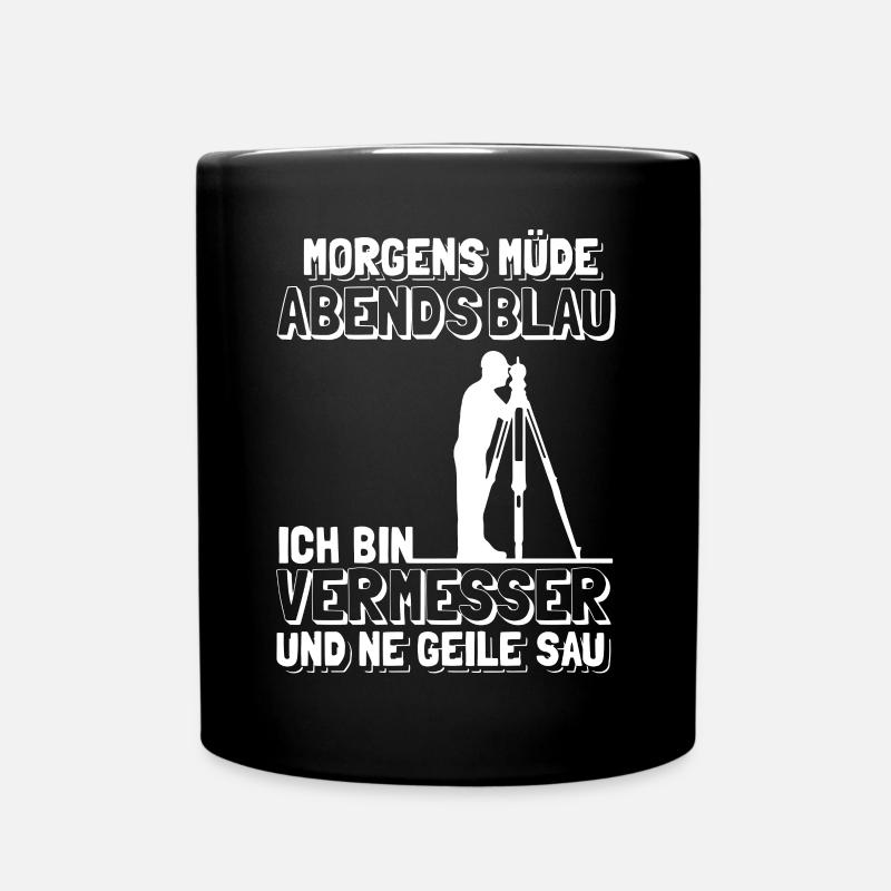 Vermesser Vermessungstechniker - Tasse einfarbig - Schwarz