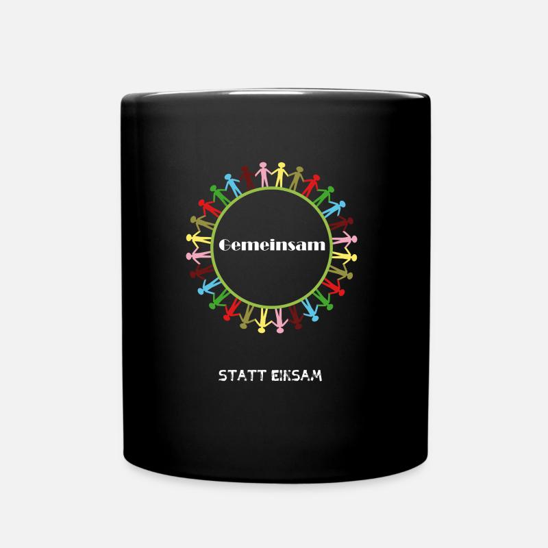 Gemeinsam Kreis der Vielfalt - Tasse einfarbig - Schwarz