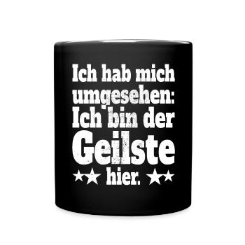 J'ai regardé autour de moi, je suis le plus chaud ici - Mug uni - noir - Devant