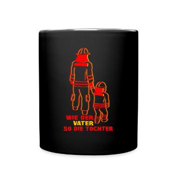 Feuerwehrfrau Spruch Freiwillige Feuerwehr Jugendf - Tasse einfarbig - Schwarz - Vorne