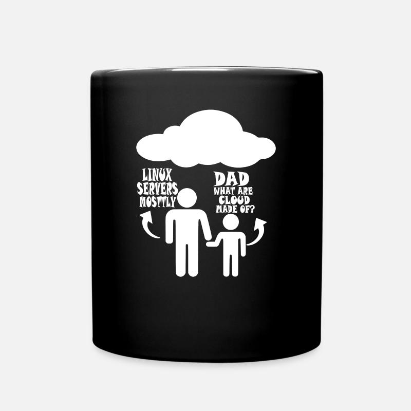 Linux Server meistens - Tasse einfarbig - Schwarz
