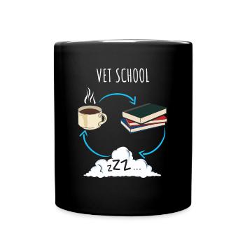 Veterinarian veterinarian studying veterinary - Full Colour Mug - black - Front