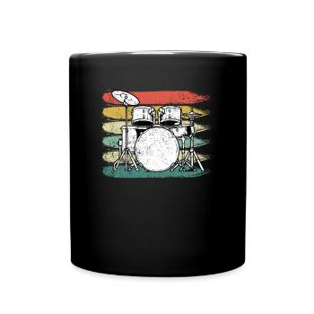 Schlagzeuger Schlagzeug - Tasse einfarbig - Schwarz - Vorne