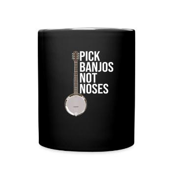 Banjo - Pick Banjos Not Noses - Mug uni - noir - Devant