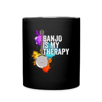 Banjo - Banjo ist meine Therapie - Tasse einfarbig - Schwarz - Vorne