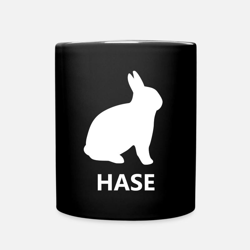 Hase - Tasse einfarbig - Schwarz