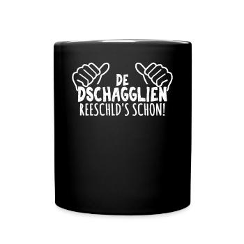 Jacqueline macht das schon auf sächsisch Sachsen - Tasse einfarbig - Schwarz - Vorne