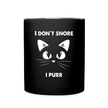 I don´t snore I purr - Tasse einfarbig - Schwarz - Vorne