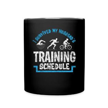 Triathlon Ehemann - Tasse einfarbig - Schwarz - Vorne