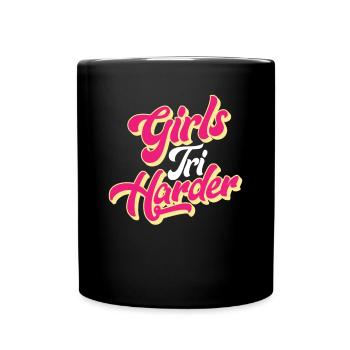 Triathlon fille jeu de mots cadeau - Mug uni - noir - Devant