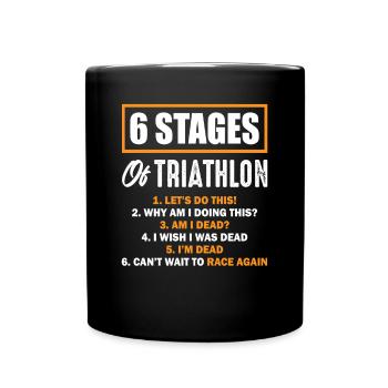Triathlon - Tasse einfarbig - Schwarz - Vorne