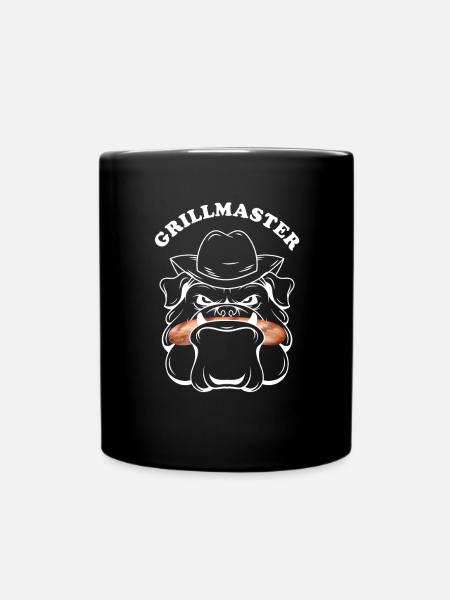 Grilling BBQ Boxer Dog Grill Master - Full Colour Mug - black