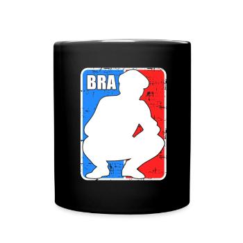 Gousse en bois en russe Bratan Bratan Russia blyad R - Mug uni - noir - Devant