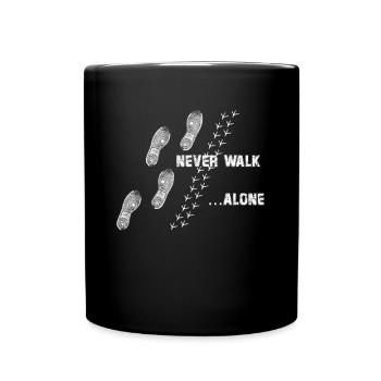 never walk alone wellensittich huhn - Tasse einfarbig - Schwarz - Vorne
