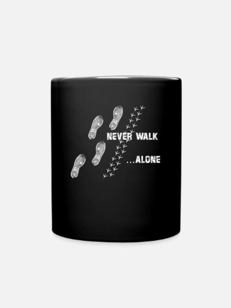 never walk alone wellensittich huhn - Tasse einfarbig - Schwarz